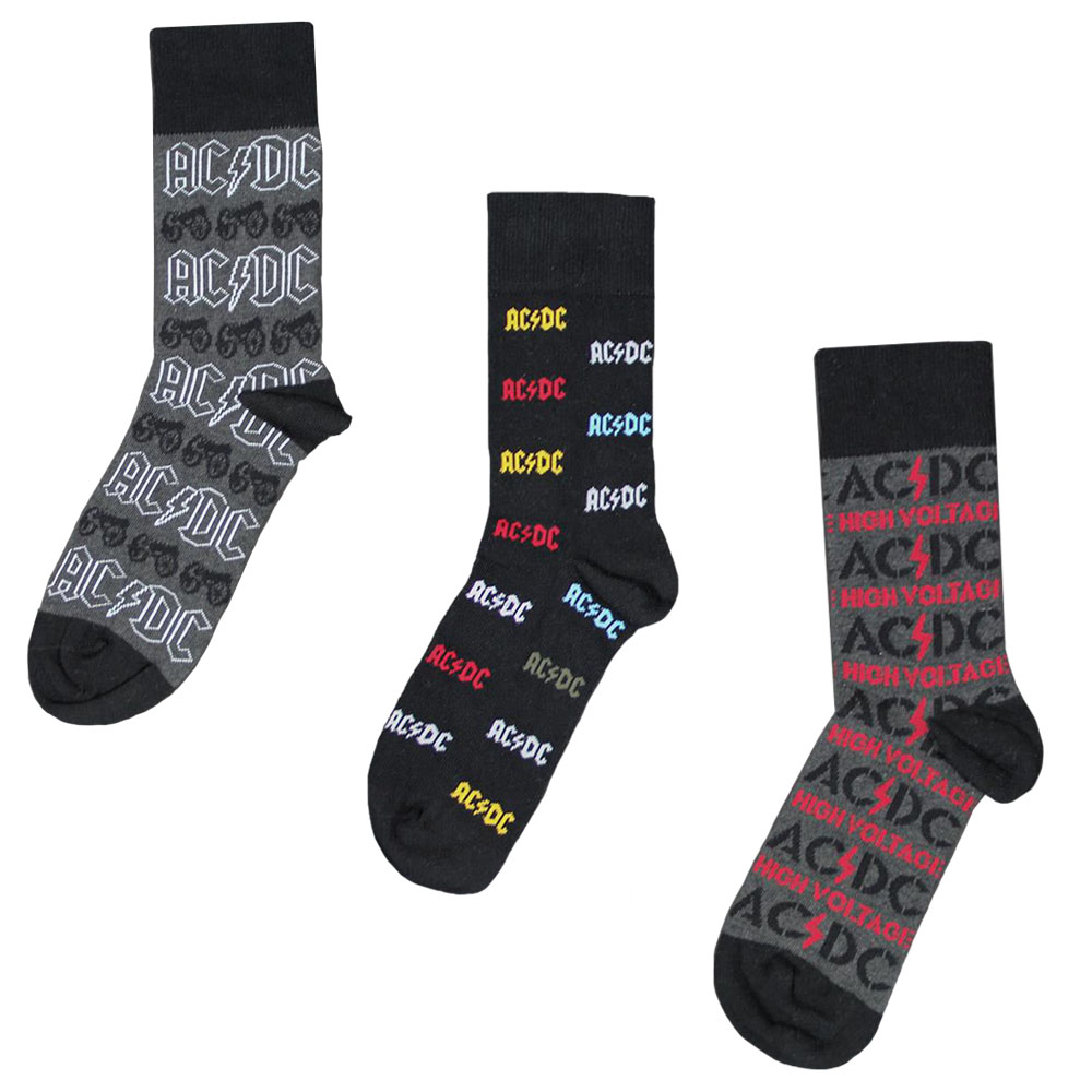 Set 3 perechi sosete AC/DC, 35-41 [3]