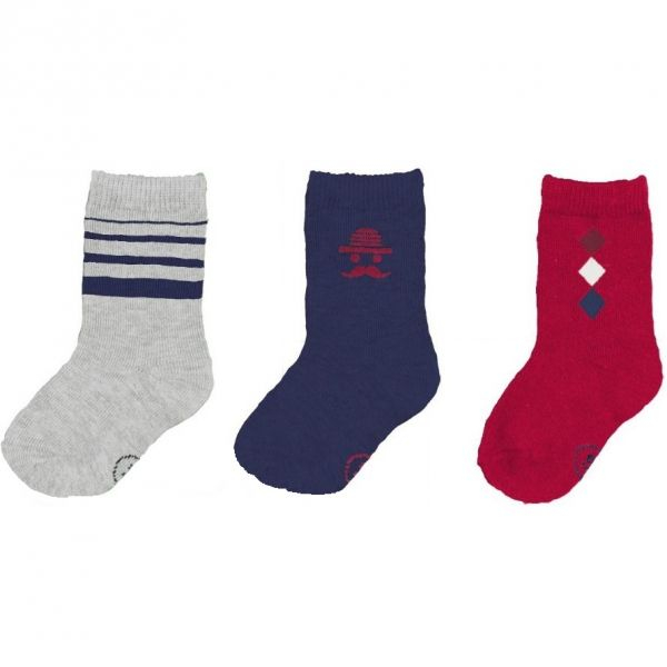 Mayoral-Set 3 perechi sosete, Gri/Bleumarin/Rosu (10240), 6 luni [1]