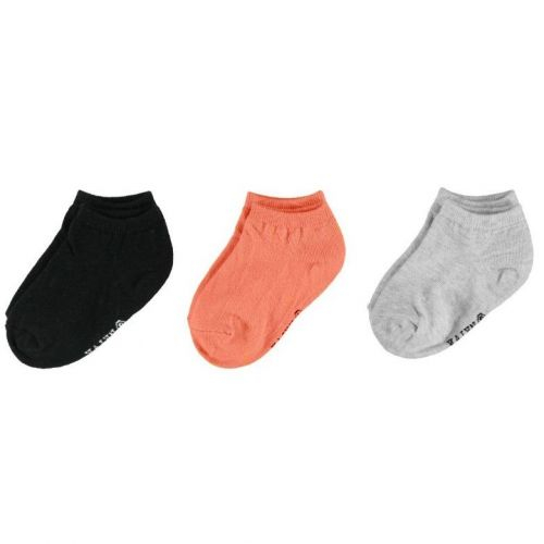 Set 3 perechi sosete scurte (10538), Negru/Portocaliu/Gri, 36-37 [1]
