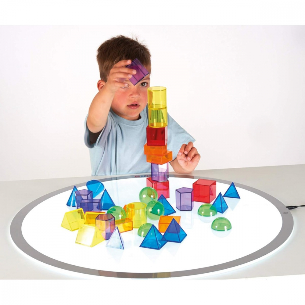 Set 36 corpuri geometrice translucide pentru tablete si mese luminoase [3]