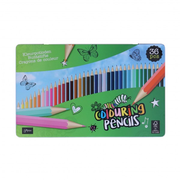 Set 36 creioane colorate in cutie metalica [1]