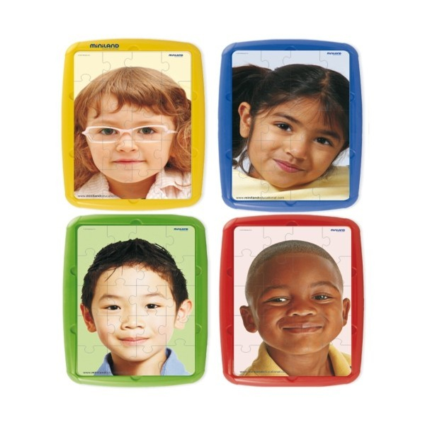 Miniland Set 4 puzzle Copiii lumii [3]