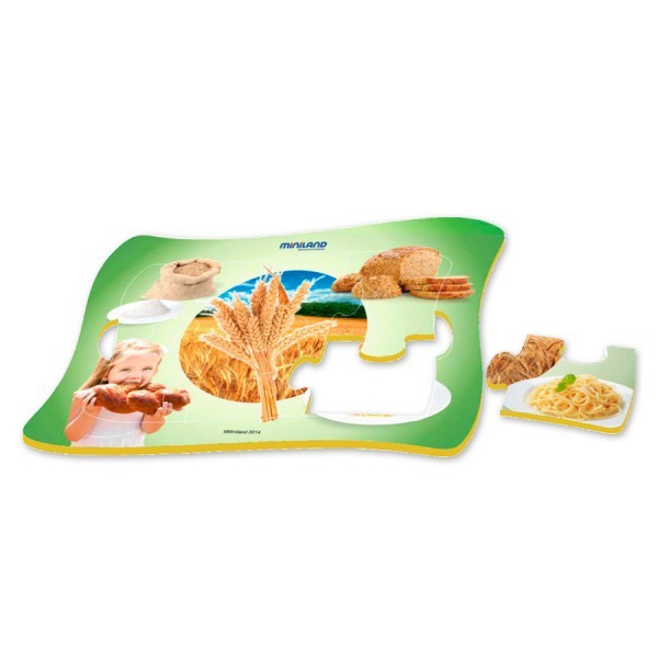 Miniland Set 4 puzzle De unde provin alimentele [4]
