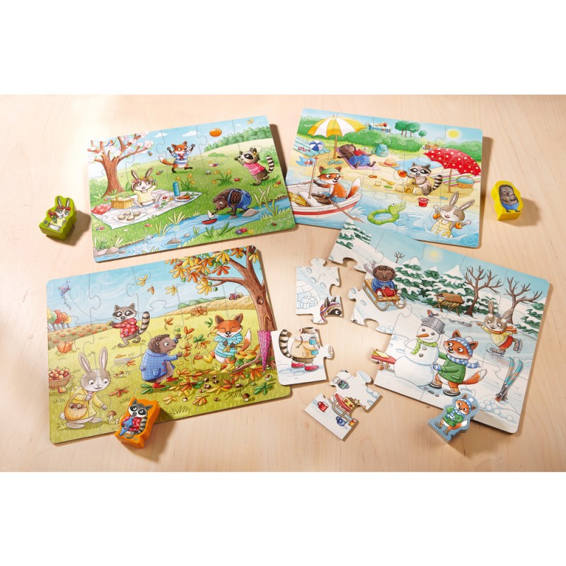 Haba-Set 4 puzzle-uri cu figurine Anotimpurile, HABA [6]