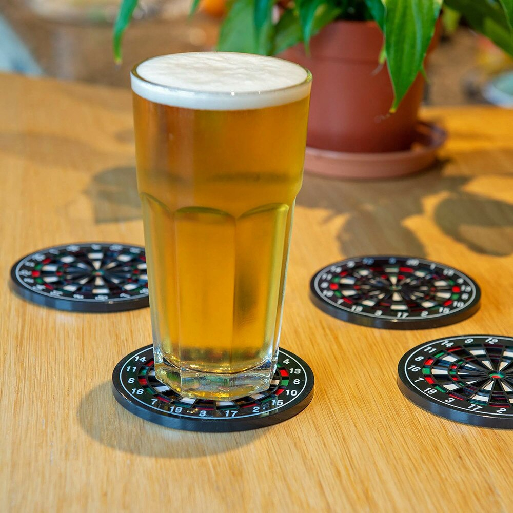 Set 4 suporturi pahare, Placa Darts 11 cm, Funtime, plastic [3]