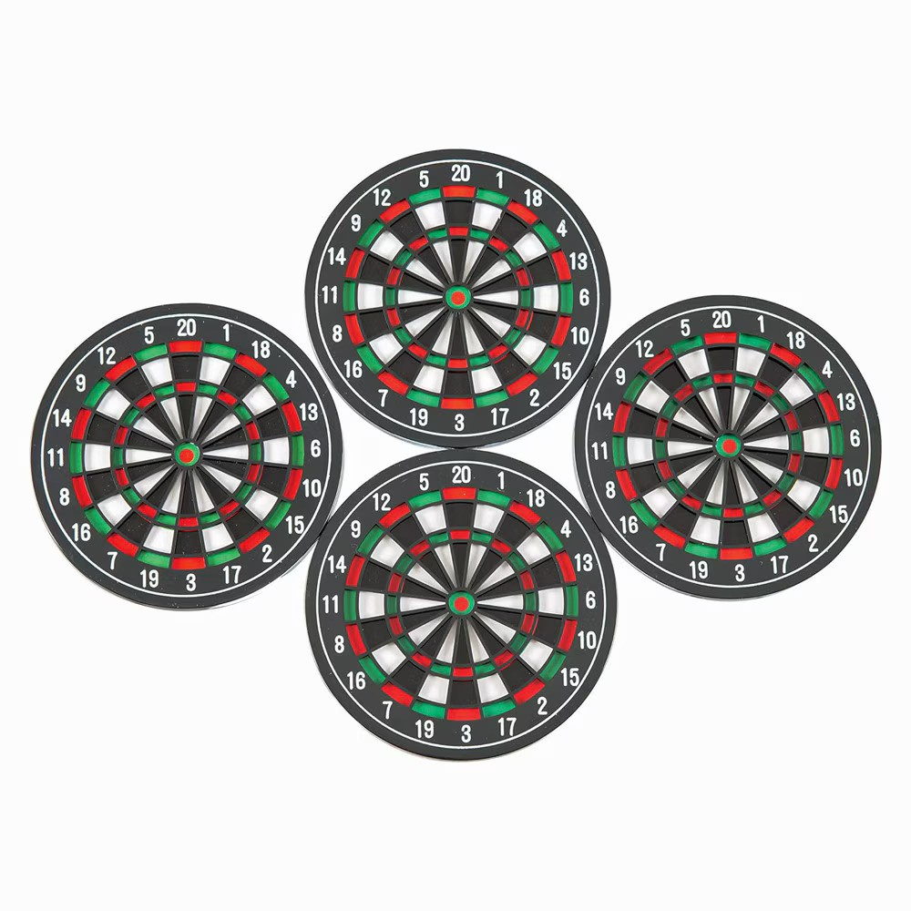 Set 4 suporturi pahare, Placa Darts 11 cm, Funtime, plastic [1]