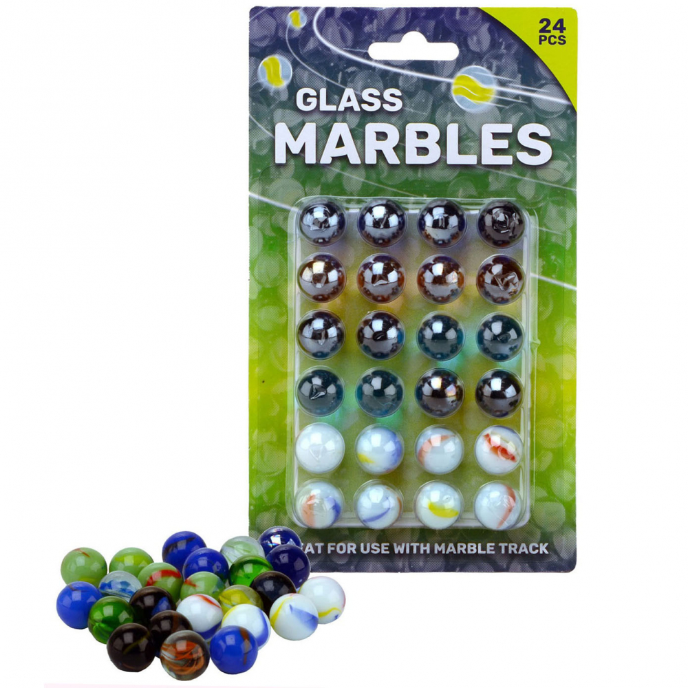 Set 48 de bile multicolore din sticla, 16 mm [4]