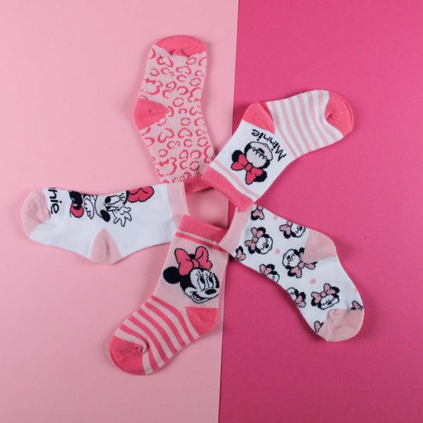 Set 5 perechi sosete Minnie Mouse, marimea 19/20 [10]