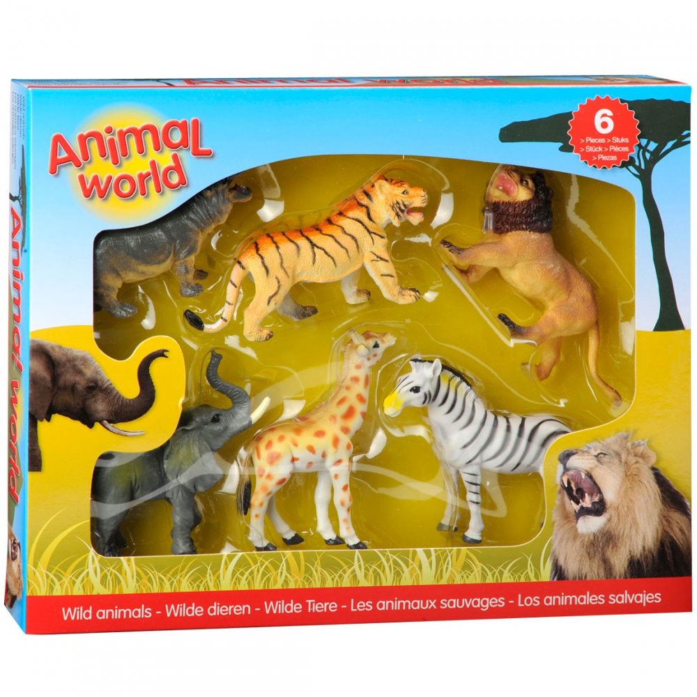UP Int'l-Set 6 figurine din cauciuc - Animale salbatice [2]