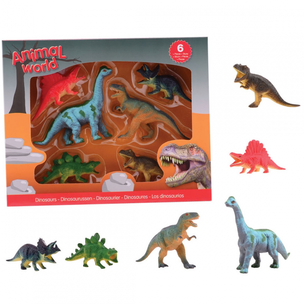 Set 6 figurine din cauciuc - Dinozauri [2]