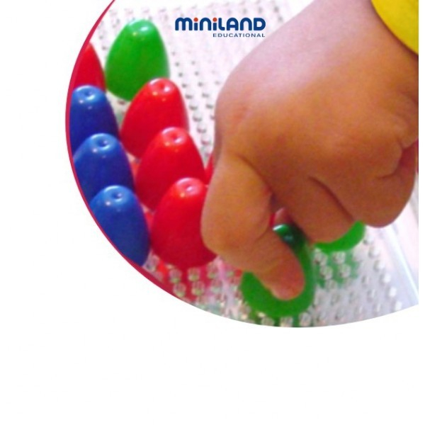 Miniland Set 6 tablite transparente pentru mozaic [4]
