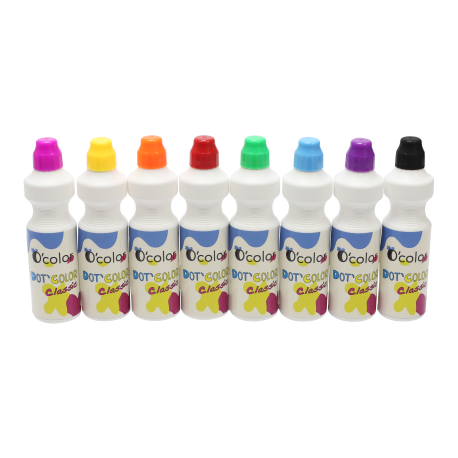 OColor-Set 8 culori x 75 ml guasa cu buretel [1]
