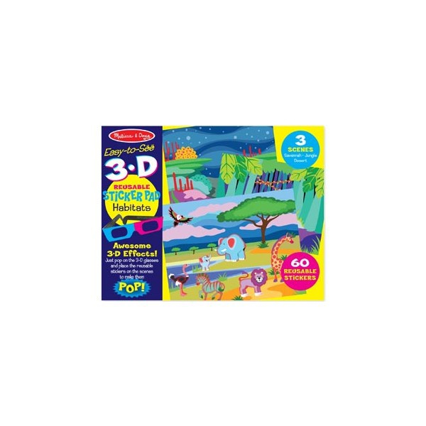 Melissa & Doug Set abtibilduri reutilizabile 3D Habitate [1]
