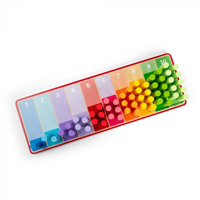 BIGJIGS Toys-Set betisoare din lemn pentru numarat - Curcubeu [1]