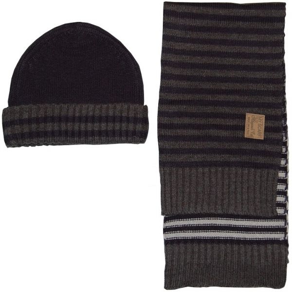Set caciula & fular, Bleumarin/Gri (9833), 6 luni [1]