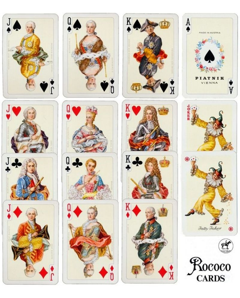 Piatnik-Set carti de joc de lux 2 x 55, Rococo - Piatnik [2]