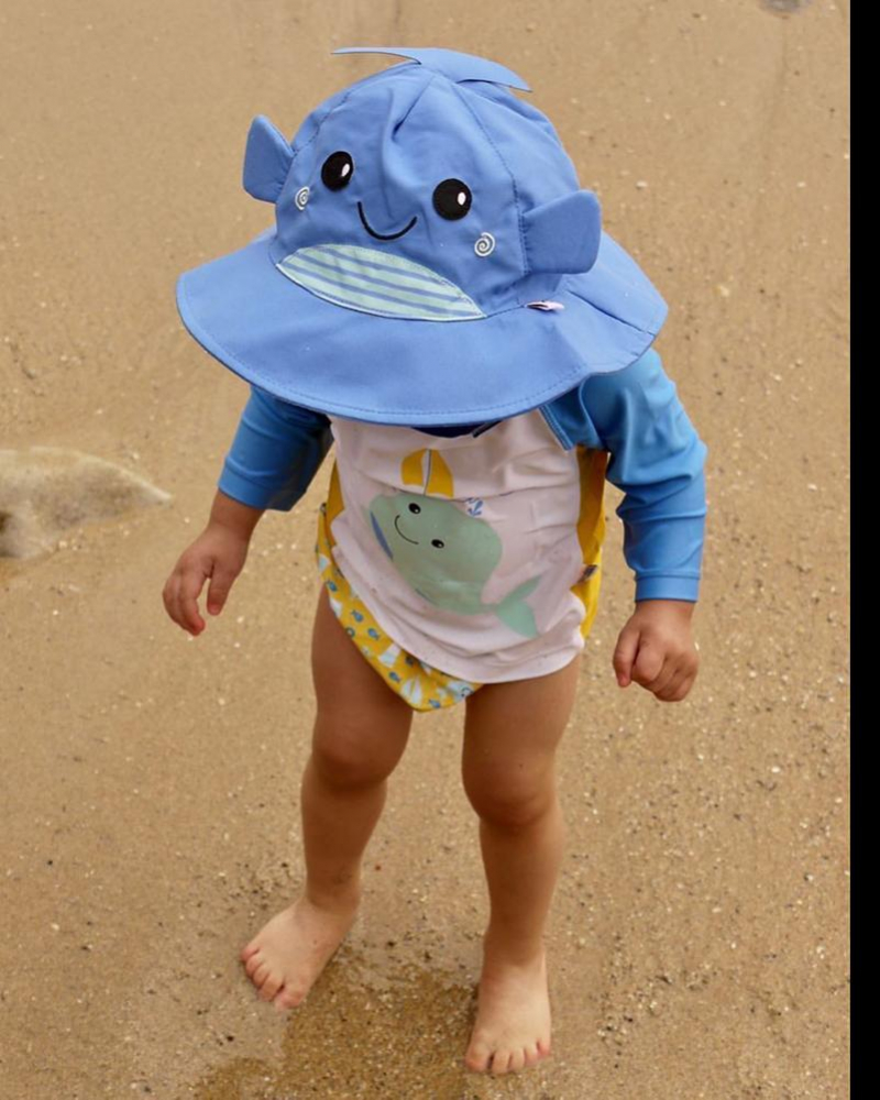 Zoocchini-Set chilotel de baie si palarie, Marimea L, UPF 50+, Zoocchini, Whale [3]