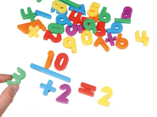 Set cifre si semne matematice magnetice Lena multicolore 36 piese 3 cm lungime [1]
