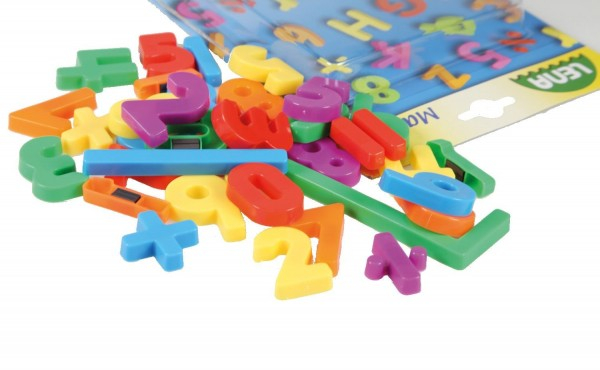 Set cifre si semne matematice magnetice Lena multicolore 36 piese 3 cm lungime [2]