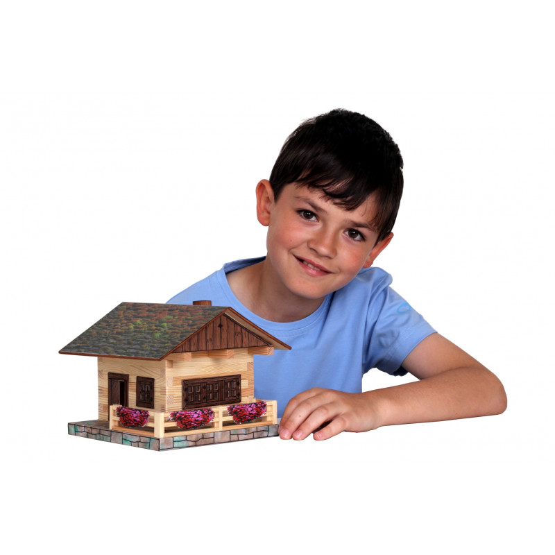Set constructie arhitectura Cabanuta alpina, 102 piese din lemn, Walachia [4]