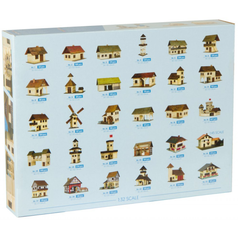 Set constructie arhitectura Cabanuta alpina, 102 piese din lemn, Walachia [1]
