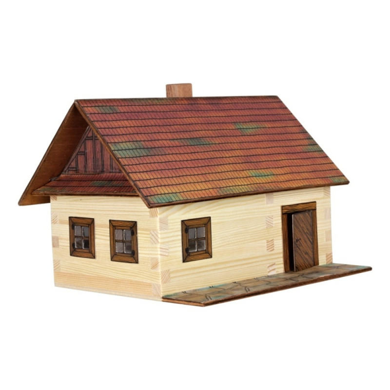 Set constructie arhitectura Casa din busteni, 100 piese din lemn, Walachia [4]