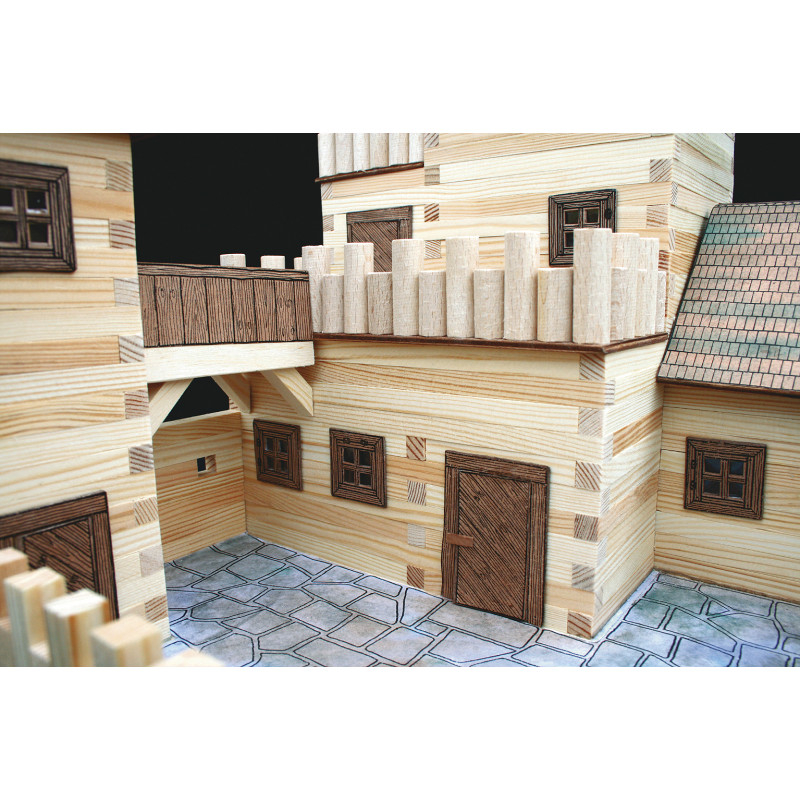 Set constructie arhitectura Castel, 607 piese din lemn, Walachia [5]