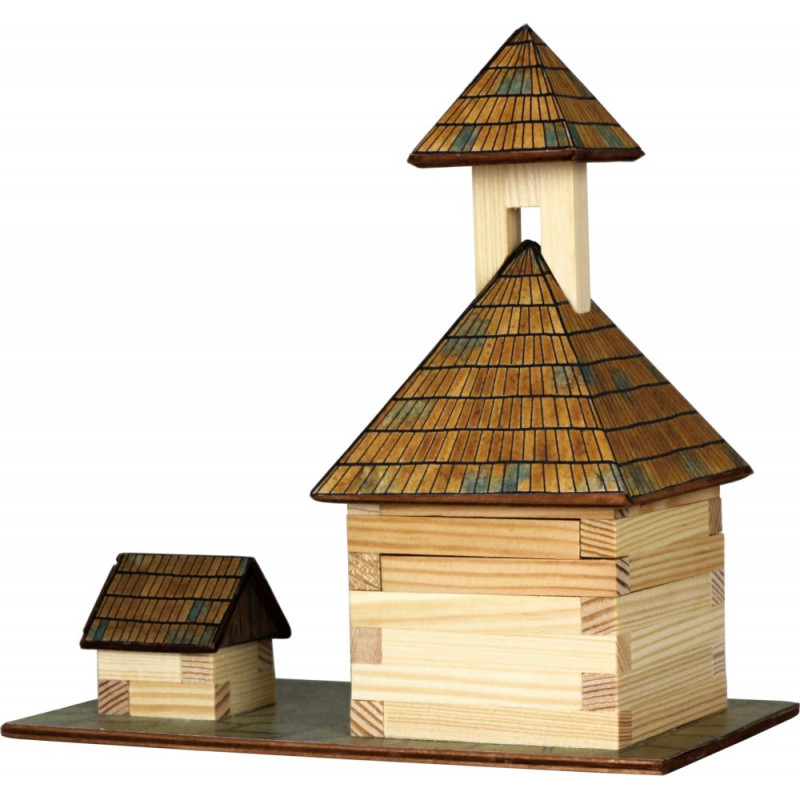 Set constructie arhitectura Clopotnita, 68 piese din lemn, Walachia [2]