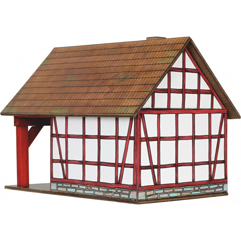 Set constructie arhitectura Fierarie cu grinzi, 39 piese din lemn, Walachia [4]