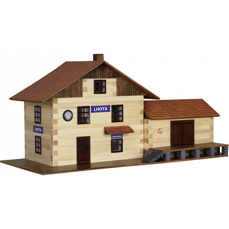 Set constructie arhitectura Gara, 213 piese din lemn, Walachia [3]