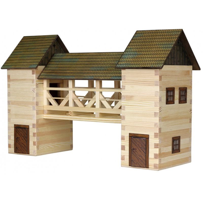 Set constructie arhitectura Pod, 259 piese din lemn, Walachia [4]