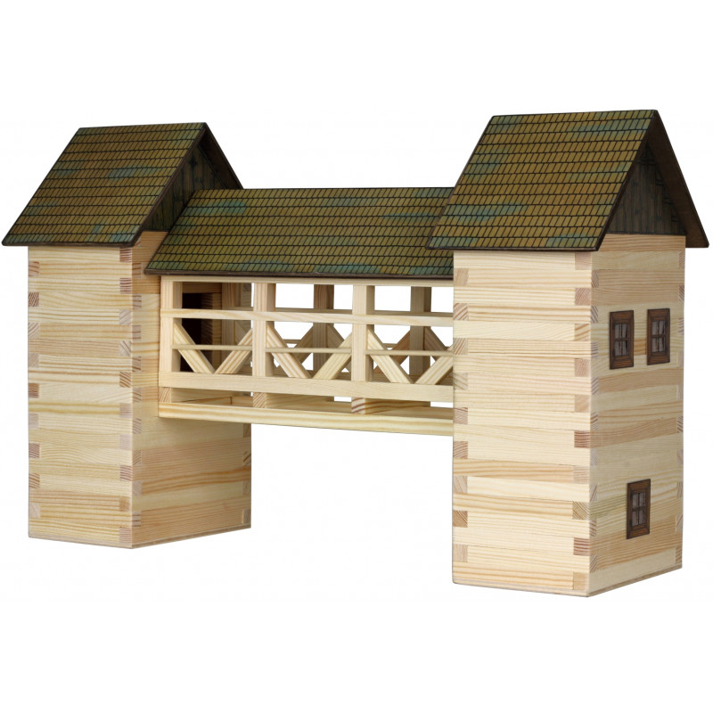 Set constructie arhitectura Pod, 259 piese din lemn, Walachia [3]