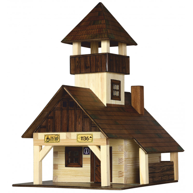 Set constructie arhitectura Refugiu montan, 135 piese din lemn, Walachia [4]
