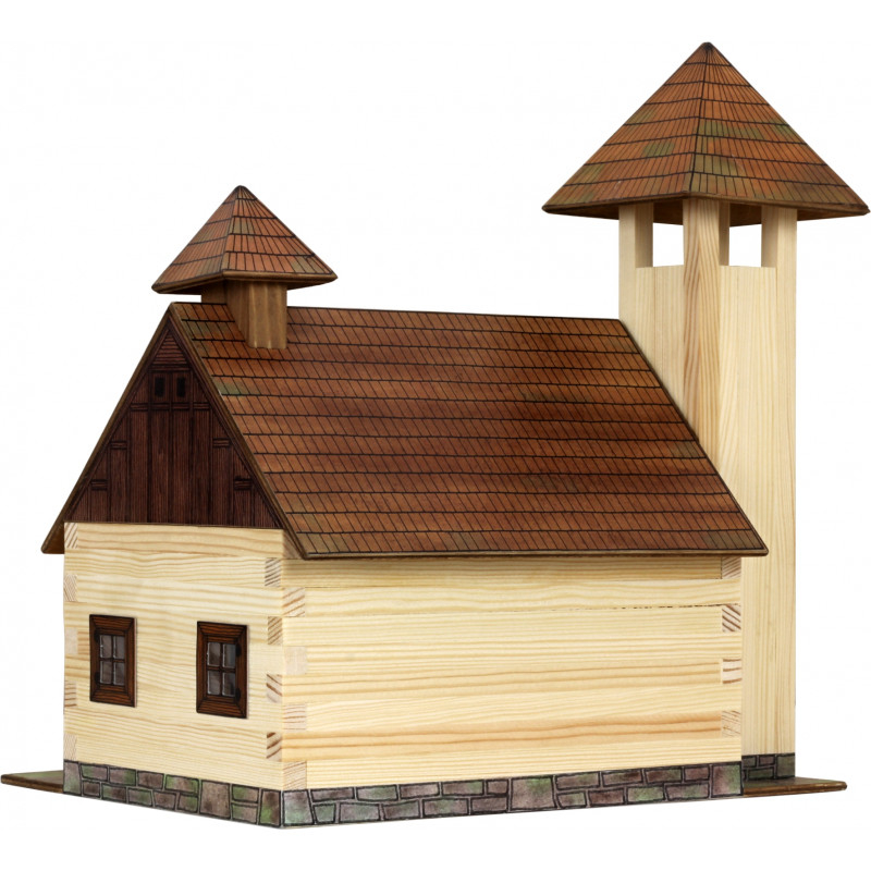 Set constructie arhitectura Statie de pompieri, 128 piese din lemn, Walachia [1]