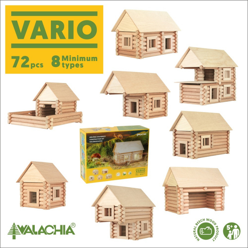 Walachia-Set constructie arhitectura Vario, 72 piese din lemn, Walachia [20]