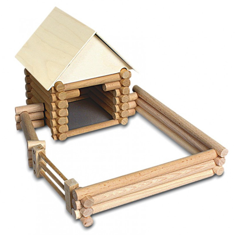Set constructie arhitectura Vario Box, 450 piese din lemn (VARIO + XL + FORT), Walachia [11]