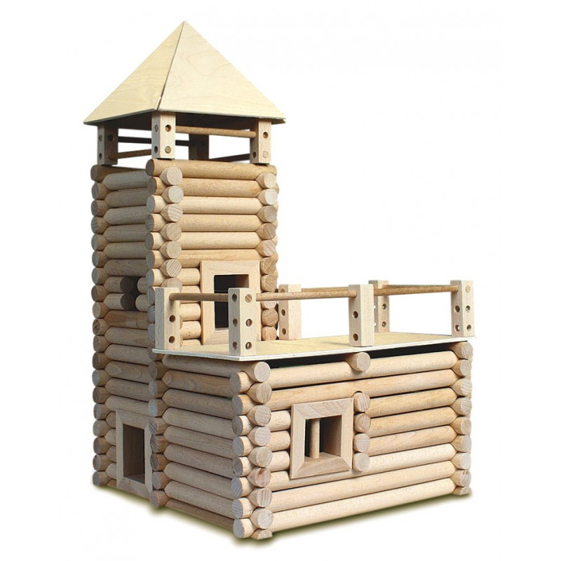 Set constructie arhitectura Vario Box, 450 piese din lemn (VARIO + XL + FORT), Walachia [5]
