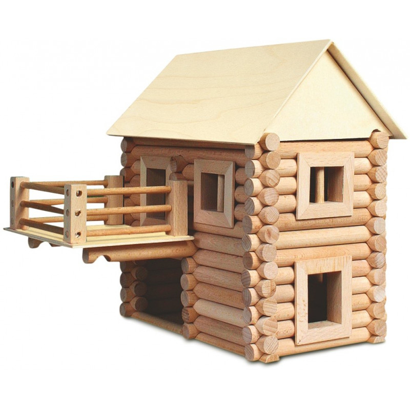 Set constructie arhitectura Vario Box, 450 piese din lemn (VARIO + XL + FORT), Walachia [6]