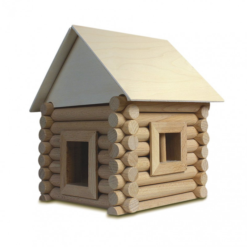 Set constructie arhitectura Vario Box, 450 piese din lemn (VARIO + XL + FORT), Walachia [12]