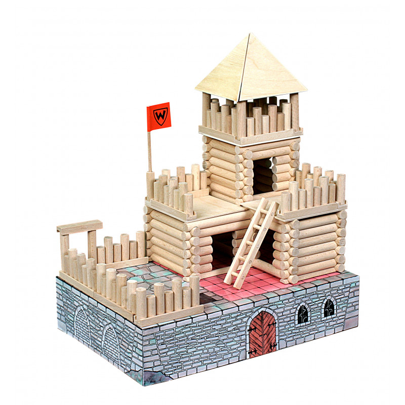 Set constructie arhitectura Vario Fort, 194 piese din lemn, Walachia [1]