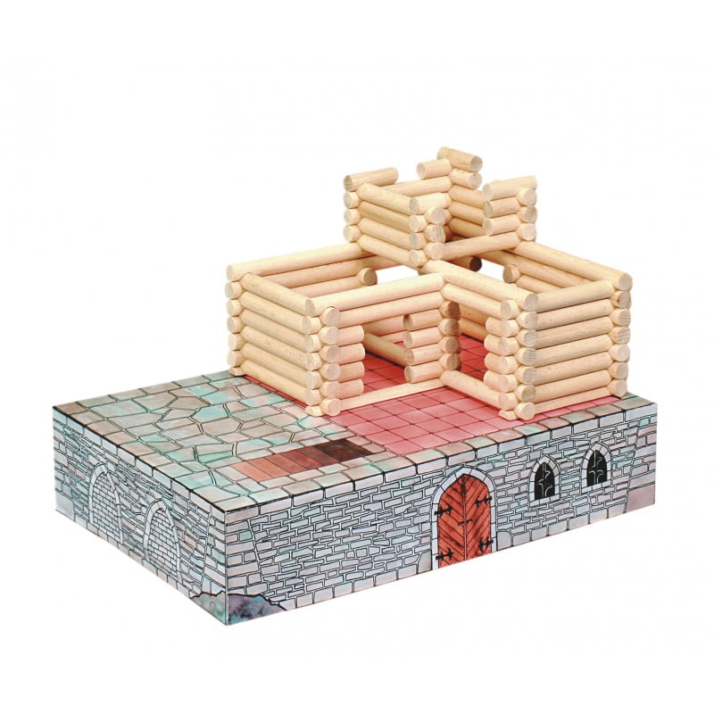 Set constructie arhitectura Vario Fort, 194 piese din lemn, Walachia [6]