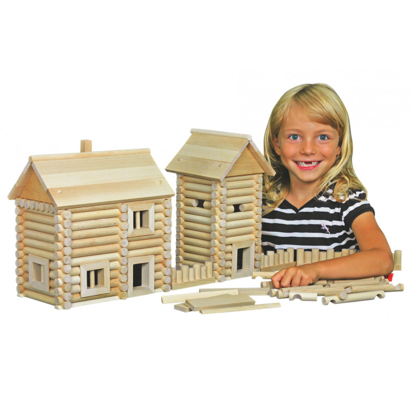 Set constructie arhitectura Vario Massive, 209 piese mari din lemn, Walachia [2]