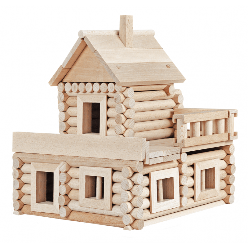 Set constructie arhitectura Vario Massive, 209 piese mari din lemn, Walachia [6]