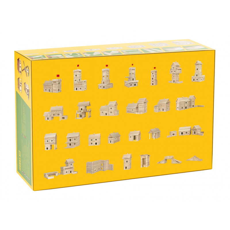 Set constructie arhitectura Vario Massive, 209 piese mari din lemn, Walachia [4]