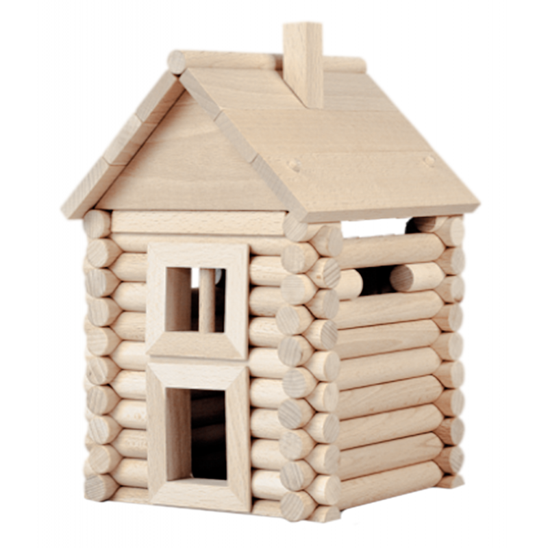 Set constructie arhitectura Vario Massive Mini, 91 piese mari din lemn, Walachia [1]