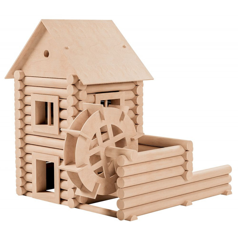 Set constructie arhitectura Vario Mill, 122 piese mari din lemn, Walachia [2]