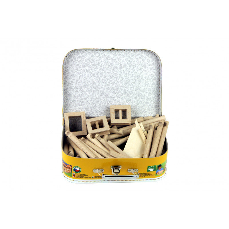 Walachia-Set constructie arhitectura Vario Suitcase, 72 piese din lemn, Walachia [3]