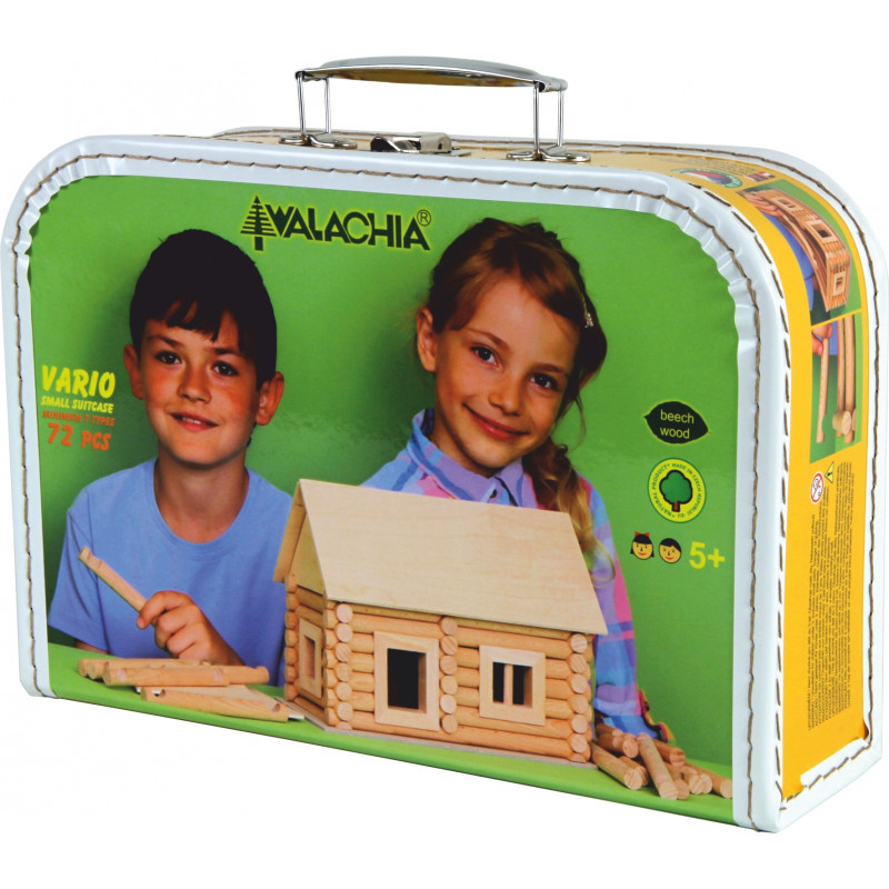 Walachia-Set constructie arhitectura Vario Suitcase, 72 piese din lemn, Walachia [4]