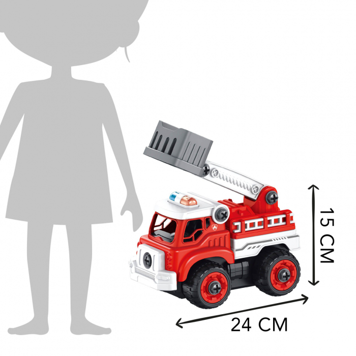 Buki France-Set constructie cu surubelnita - Masina de Pompieri cu telecomanda [9]