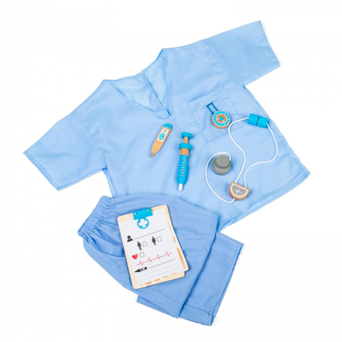 BIGJIGS Toys-Set costum si accesorii doctor pentru copii [2]